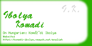 ibolya komadi business card